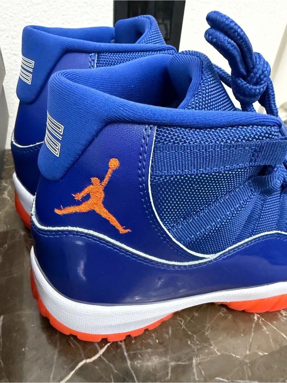 New! Air Jordan 11 Retro, Blue, Orange & White, Men’s Size 8